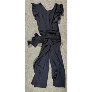 Knitee L US 12-14 Black Pant Suit